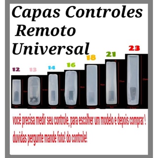 Capa de Silicone Universal para Controle Remoto – Proteja o Original e Economize! em Oferta na Shopee