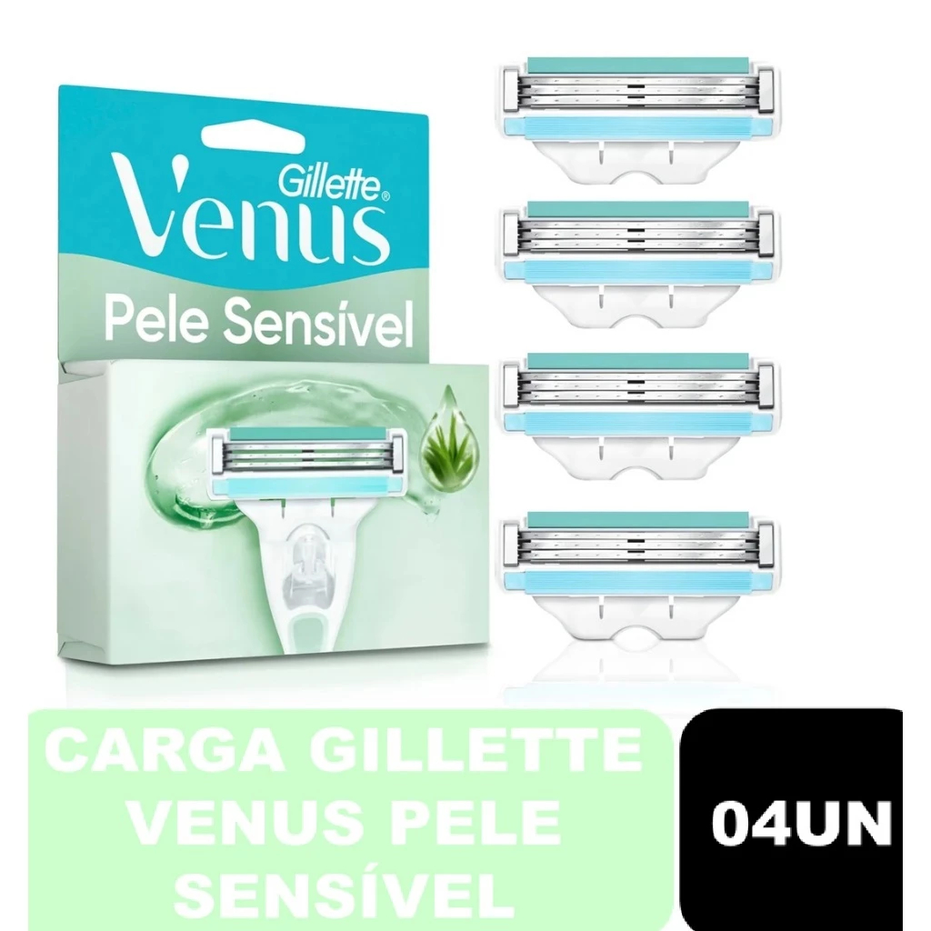 Carga Gillette Venus Pele Sensível 04 Unidades em Oferta na Shopee