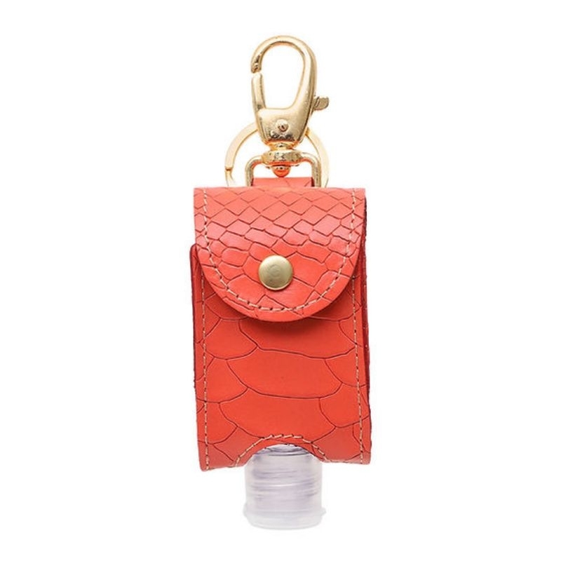 Chaveiro de Bolsa Porta Álcool em gel ou Sabonete líquido em Couro Legitimo Luxo 8001