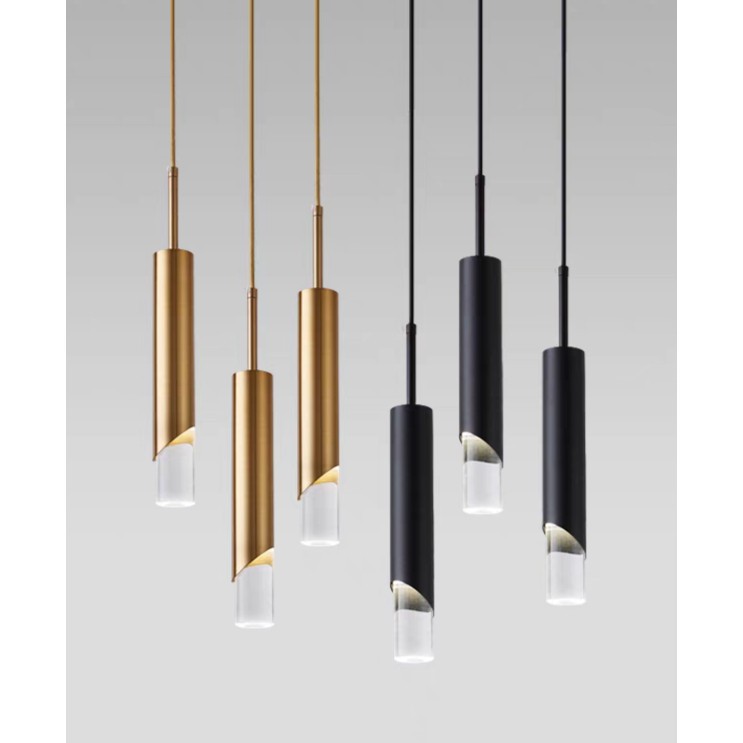 Pendente Led Luxuoso Tubular Golden Luminaria De Teto 3cor  bivolt em Oferta na Shopee