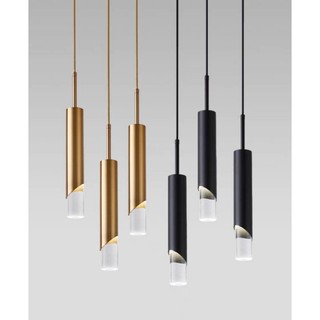 Pendente Led Luxuoso Tubular Golden Luminaria De Teto 3cor  bivolt