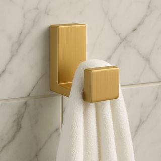 Gancho de Parede Adesivo Fita 3M Porta Toalha De Rosto Dourado em Oferta na Shopee