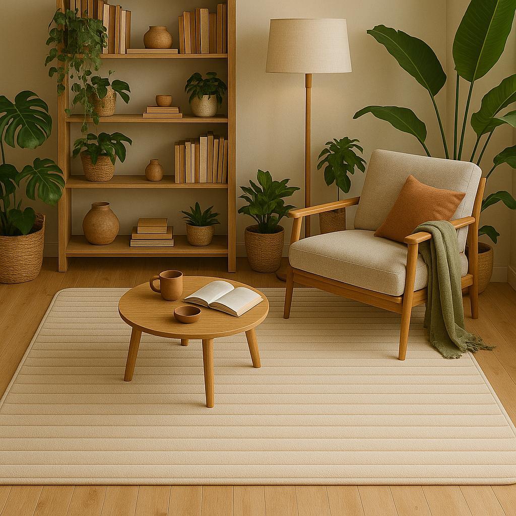 Tapete Para Sala Soft Plush Moderno Canelado Listrado Ondas 1,50m X 2,00m