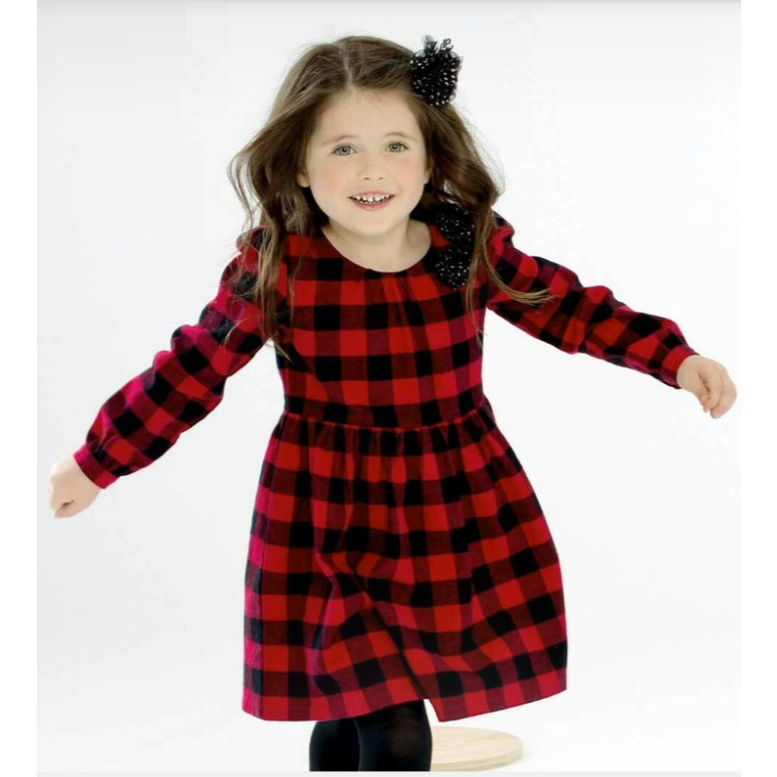 Vestido Infantil Xadrez Flanelado menina