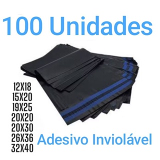 Kit envelope plastico saco 100 unidades de embalagens saquinho resistente em Oferta na Shopee
