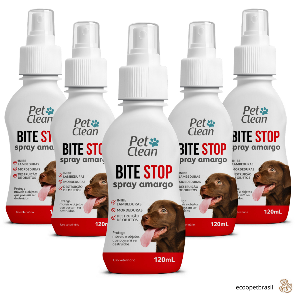 Bite Stop Pet Clean Spray Adestrador Amargo Repelente Amargo para Cachorro