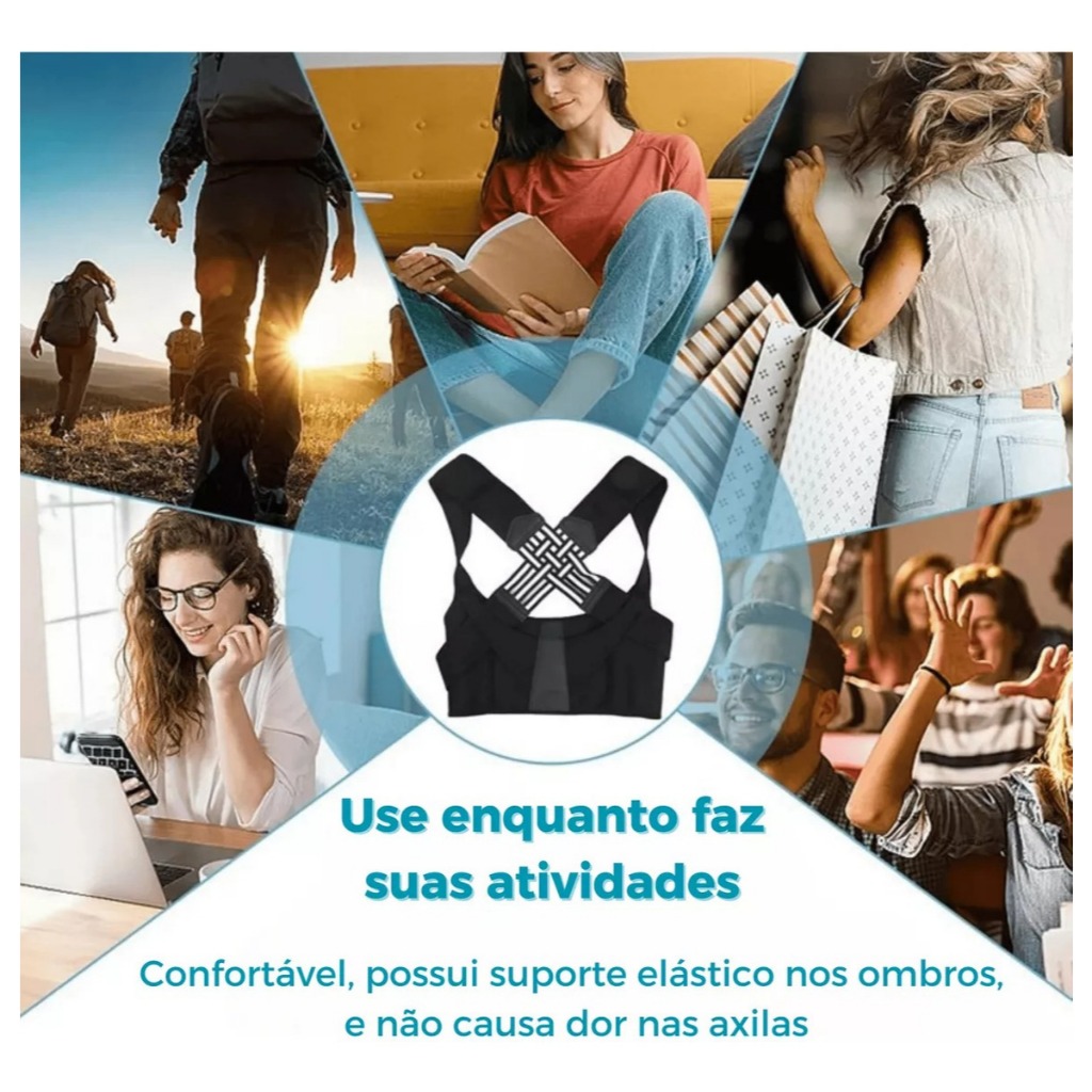 Corretor Postural Lombar Unissex Alívio Dor Coluna