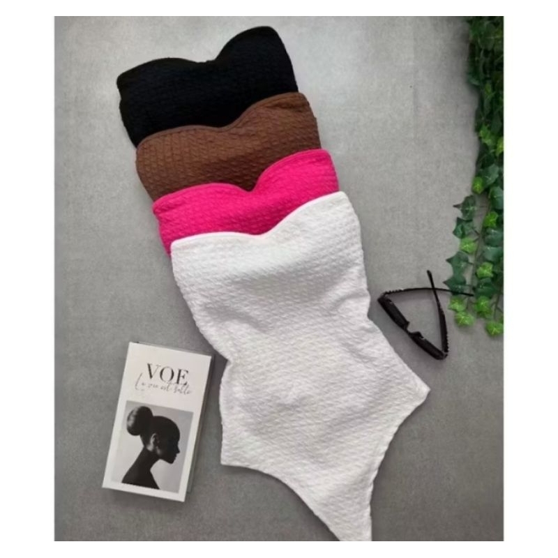 body femenino tomara que caía RETO cavado com bojo bory bore bubble cavado bores maio  verão praia...