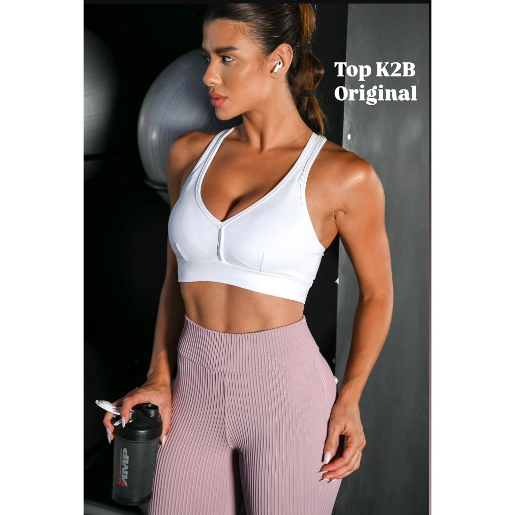 Top Com Bojo K2b Original Academia Nadador Tecido Grosso