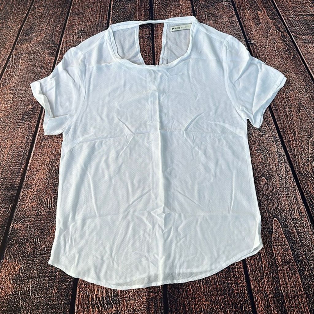 blusa de manga branca hering original, blusa fresquinha hering basics, blusa original hering branca (bazar, brechó)
