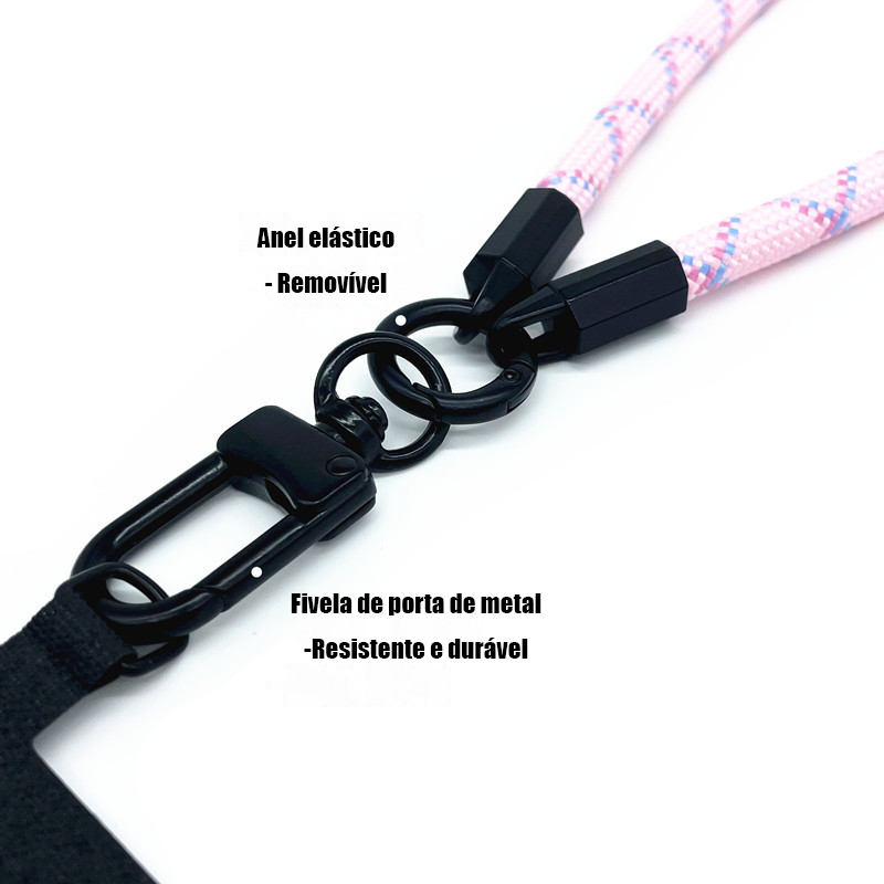 Cordão curto trançado para celular, anti-perda, anti-roubo — imagem 2 de 2