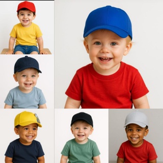 Boné 1 a 3 anos Liso Infantil Bebê Menino Menina Criança Unissex em Oferta na Shopee