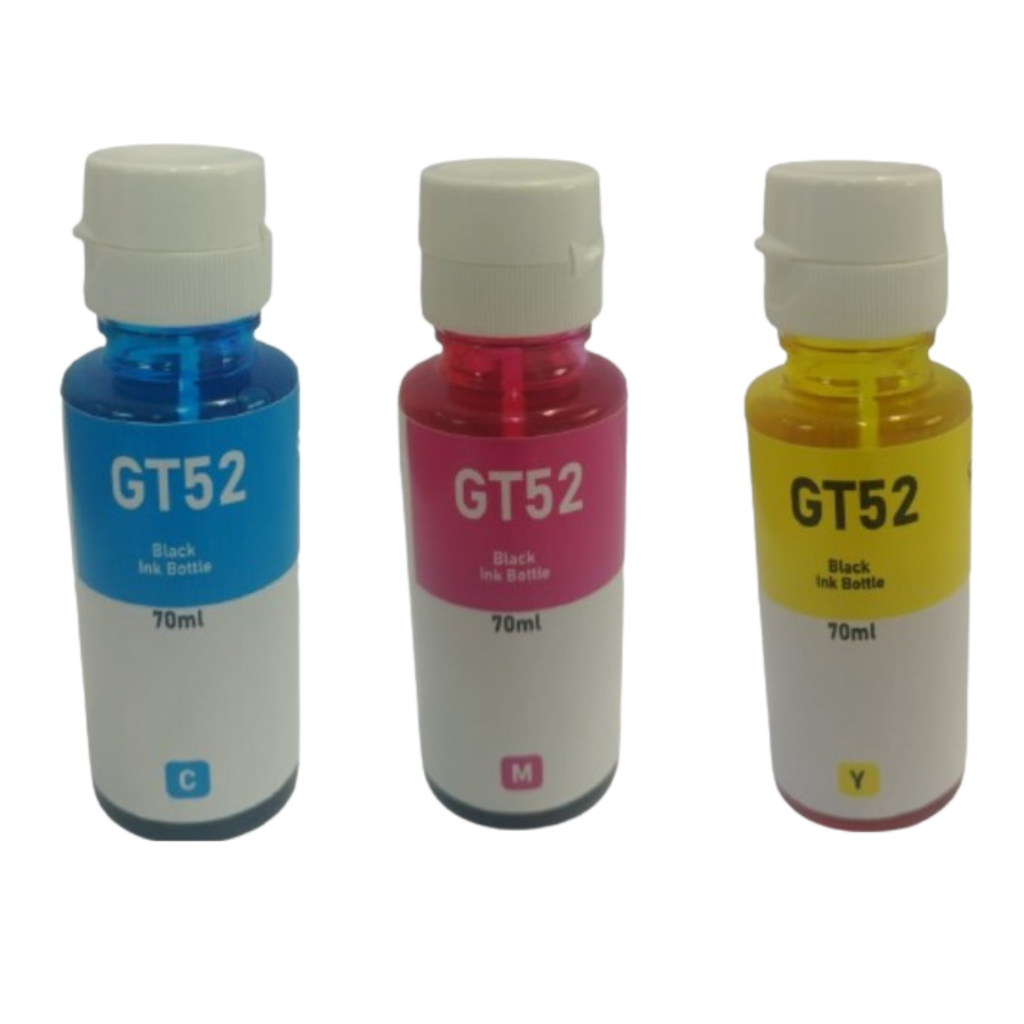 Kit Refil 3 Tinta GT 52 Para Hp Tank 581 116 316 412 416 419