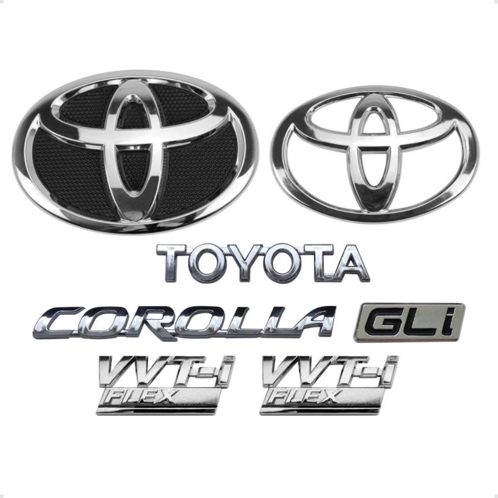 Emblemas Toyota Corolla Gli Vvt-i Flex Logo Mala Logo Grade 2009 2010 2011 2012 2013 2014