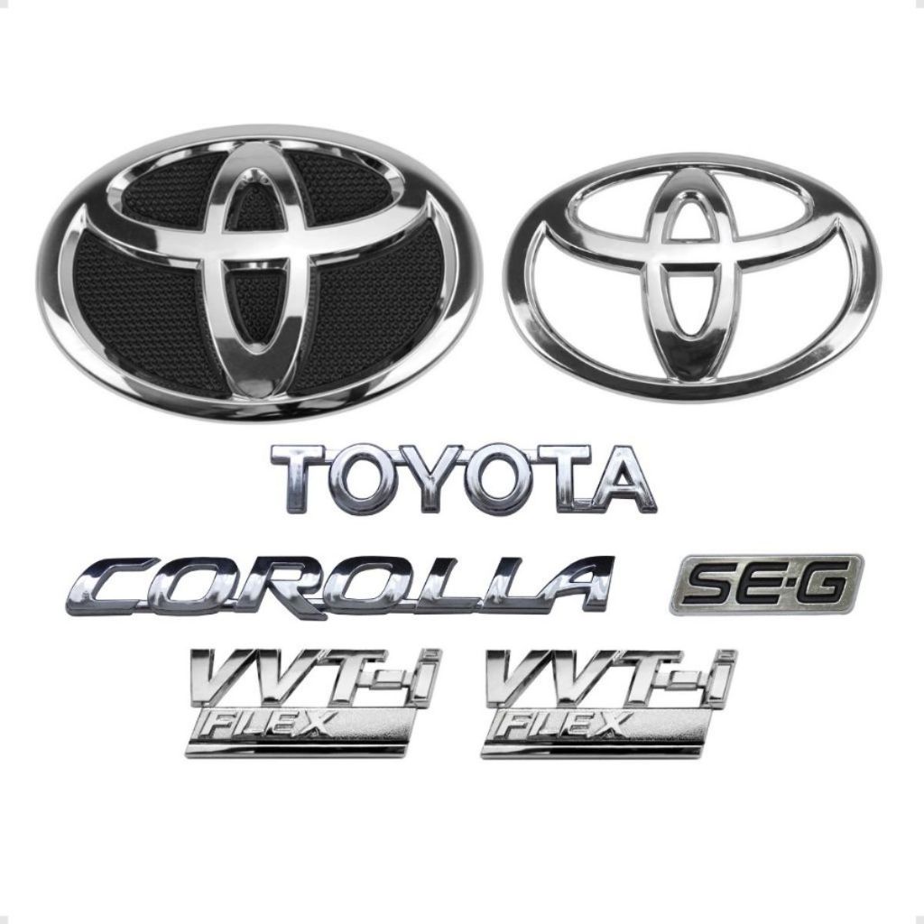 Emblemas Toyota Corolla Seg Vvt-i Flex Logo Mala Logo Grade 2009 2010 2011 2012 2013 2014