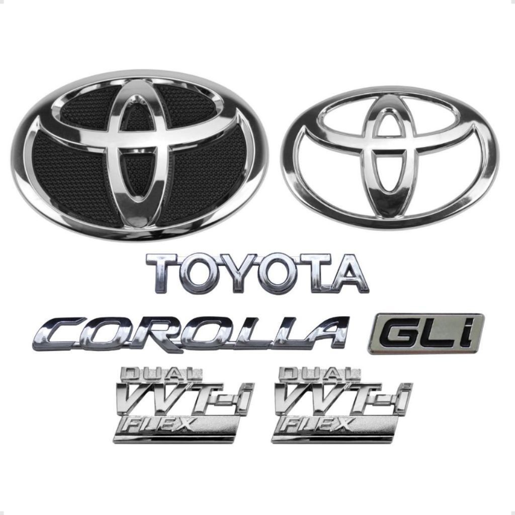 Emblemas Toyota Corolla Gli Dual Vvt-i Flex Logo Mala Logo Grade 2009 2010 2011 2012 2013 2014
