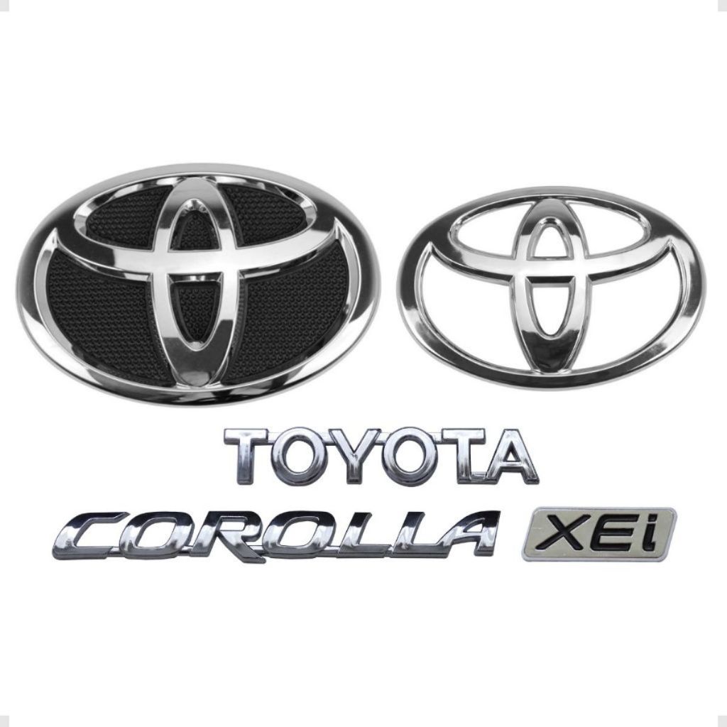 Emblemas Corolla Xei Toyota Logo Mala Traseiro E Logo Grade Dianteiro 2009 2010 2011 2012 2013 2014