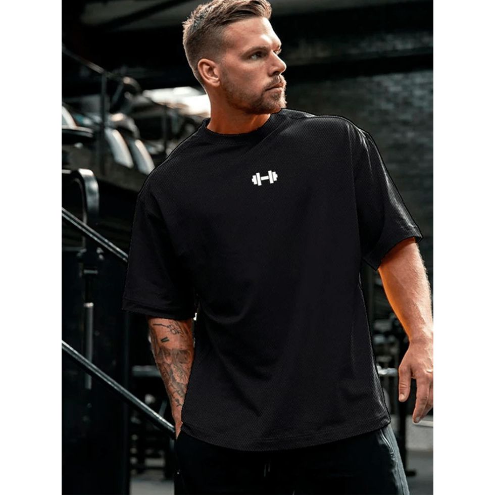 Camiseta Oversized Streetwear Supino em Oferta na Shopee