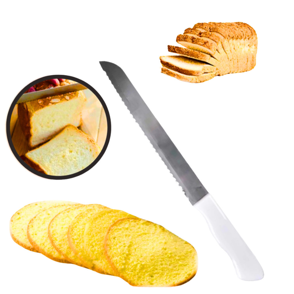 FACA PARA CORTAR PÃO LINHA HOME -HOME MORE -EM AÇO INOX PERFEITA PARA CORTES DE PÃO -BOLOS.