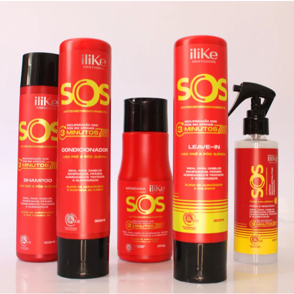 ANTIEMBORRACHAMENTO LINHA PROFISSIONAL SOS ILIKE Kit - 5 produtos ou 4 produtos ou 3 produtos