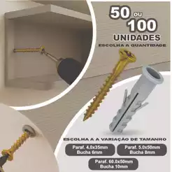 Kit Parafusos e Buchas 6mm - 8mm - 10mm Com Anel