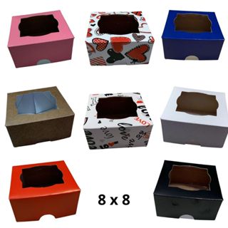 Caixa Para 4 Doces Visor em Acetato Com ou Sem Berço 100,50 ou 20 Unidades Presente,Lembrancinhas,Casamento Dia das mães em Oferta na Shopee