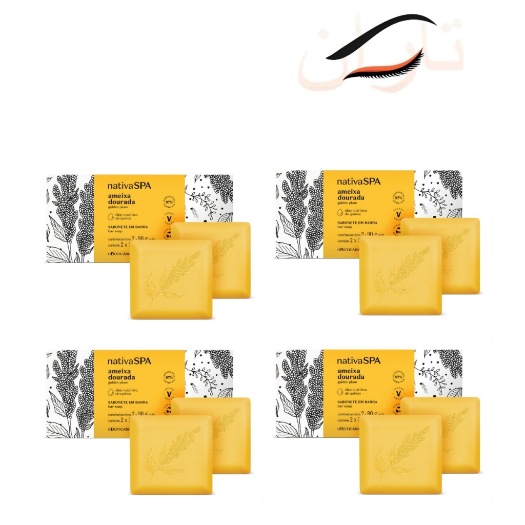 Kit c/4un.: Sabonete em Barra O Boticário Nativa Spa Ameixa Dourada 2x90g cada