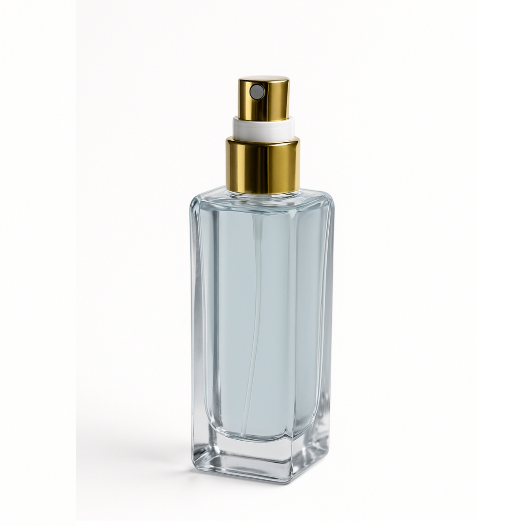 Kit Frascos de Perfume 55ml Luxo com Válvula Spray Dourada e Prata – Vidro para perfume/homespray