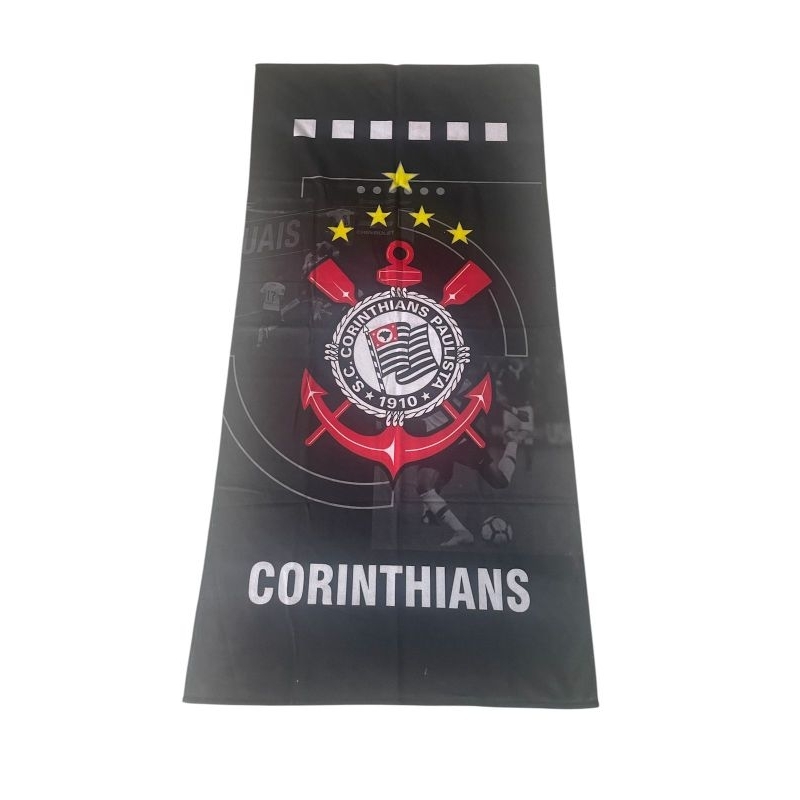 toalha de banho Corinthians 70cm X1,40m em Oferta na Shopee