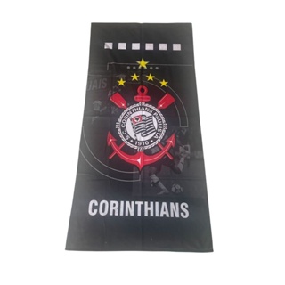 toalha de banho Corinthians 70cm X1,40m em Oferta na Shopee