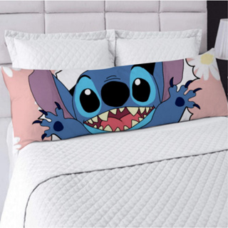 Travesseiro de Corpo Xuxão Stitch Feliz - Fronha Avulsa ou Kit Completo Gigante e Confortável em Oferta na Shopee