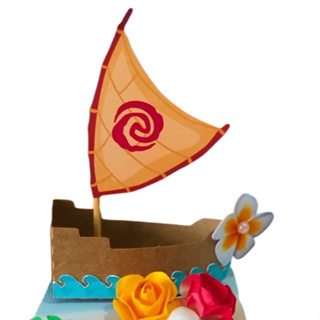 Barquinho decorativo - Tema Moana - 8cm em Oferta na Shopee