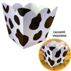 10~50 KIT CACHEPÔ 8,5X8,5X7,8 CM TEMA FESTA VACA MELHADA ( TEMA FESTA ) (CHOCO)