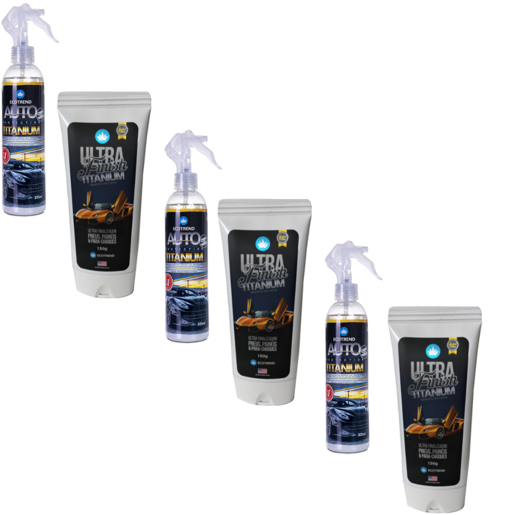 03 Auto Protection Titanium 300ml + 03 Ultra Finish  ecotrend