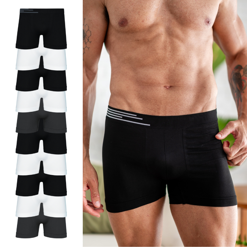 Kit 10 Cuecas Box Boxer Microfibra Up Underwear 436 Sortido - Men Clothes