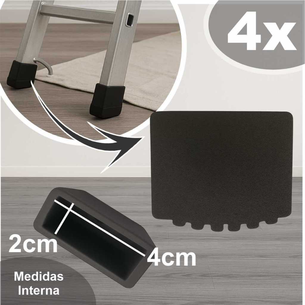 4x Sapata Ponteira De Borracha 20x40mm Para Escada Aluminio em Oferta na Shopee