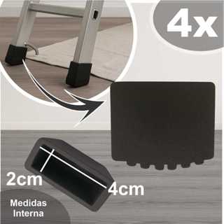 4x Sapata Ponteira De Borracha 20x40mm Para Escada Aluminio em Oferta na Shopee