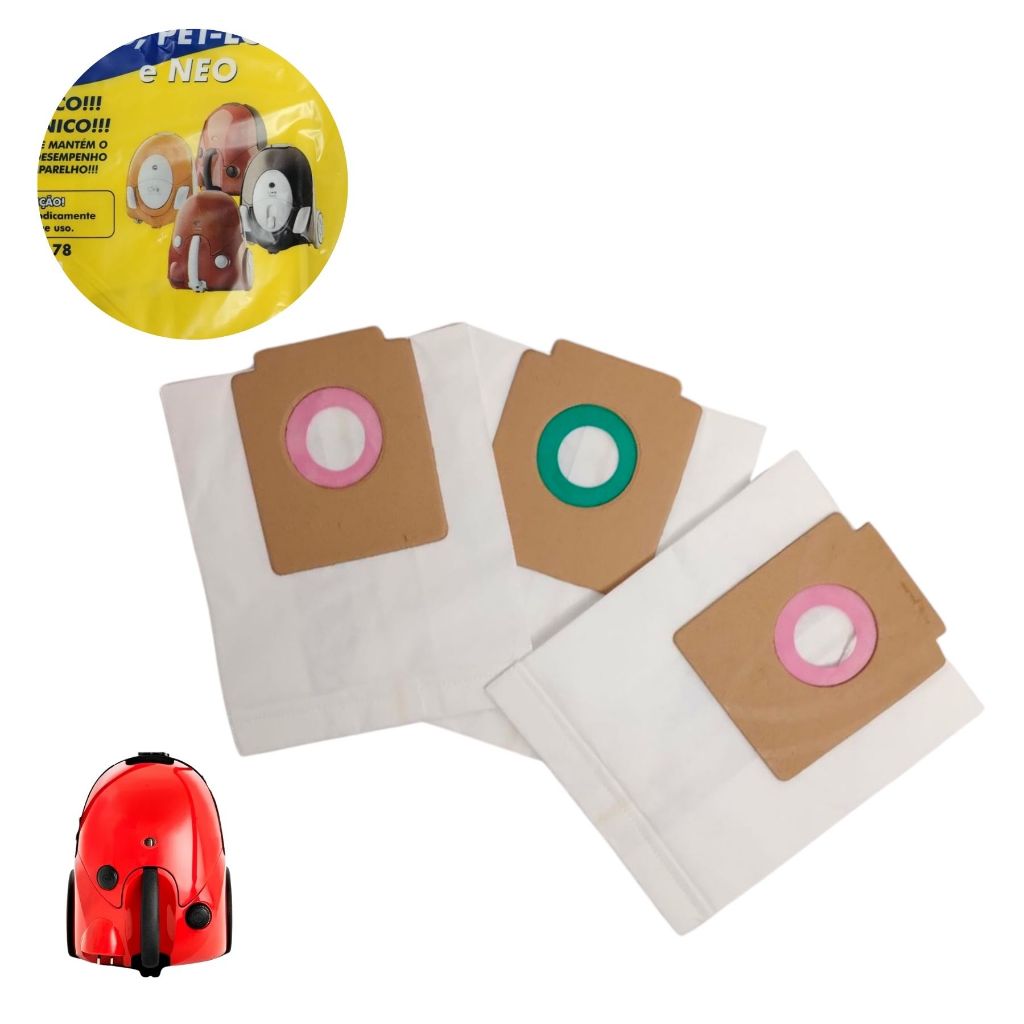 Saco Para Aspirador Electrolux Listo Ref.12178 Com 3 Und.