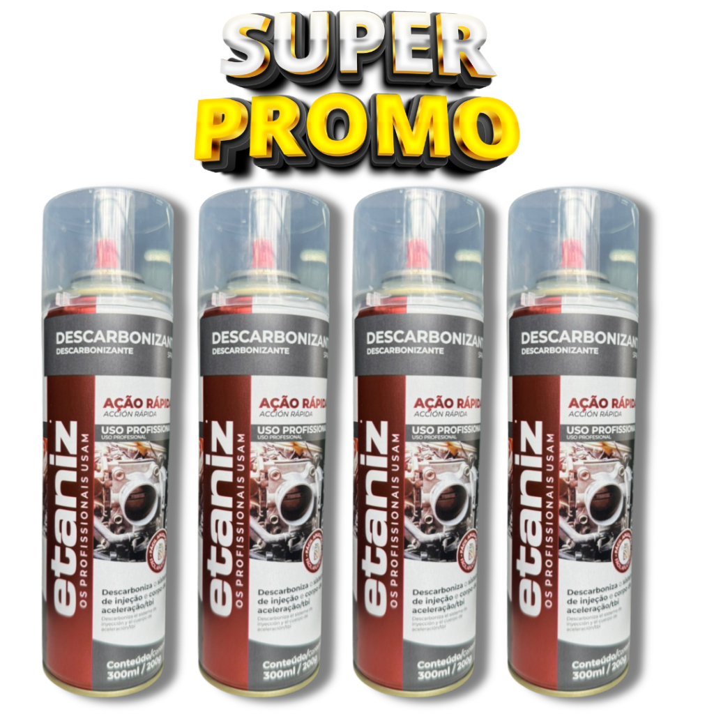 Kit 4 unidades Descarbonizante Limpa TBI S106 -300ML