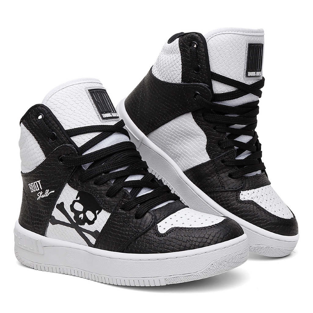 Botinha de Treino Feminino Skull Caveira Academia Especial Treino de Pernas Boot Training ...