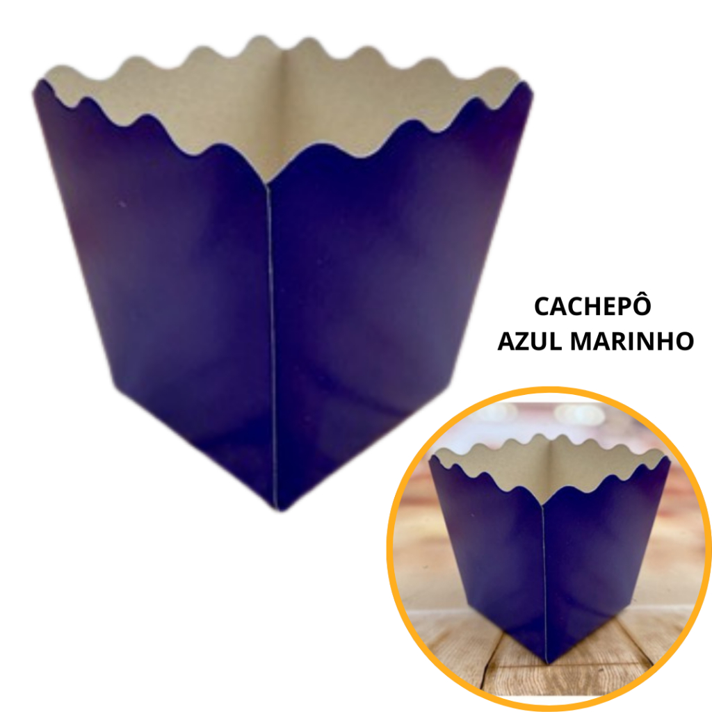 10~50 KIT CACHEPÔ LISO AZUL MARINHO ( TEMA FESTA ) em Oferta na Shopee