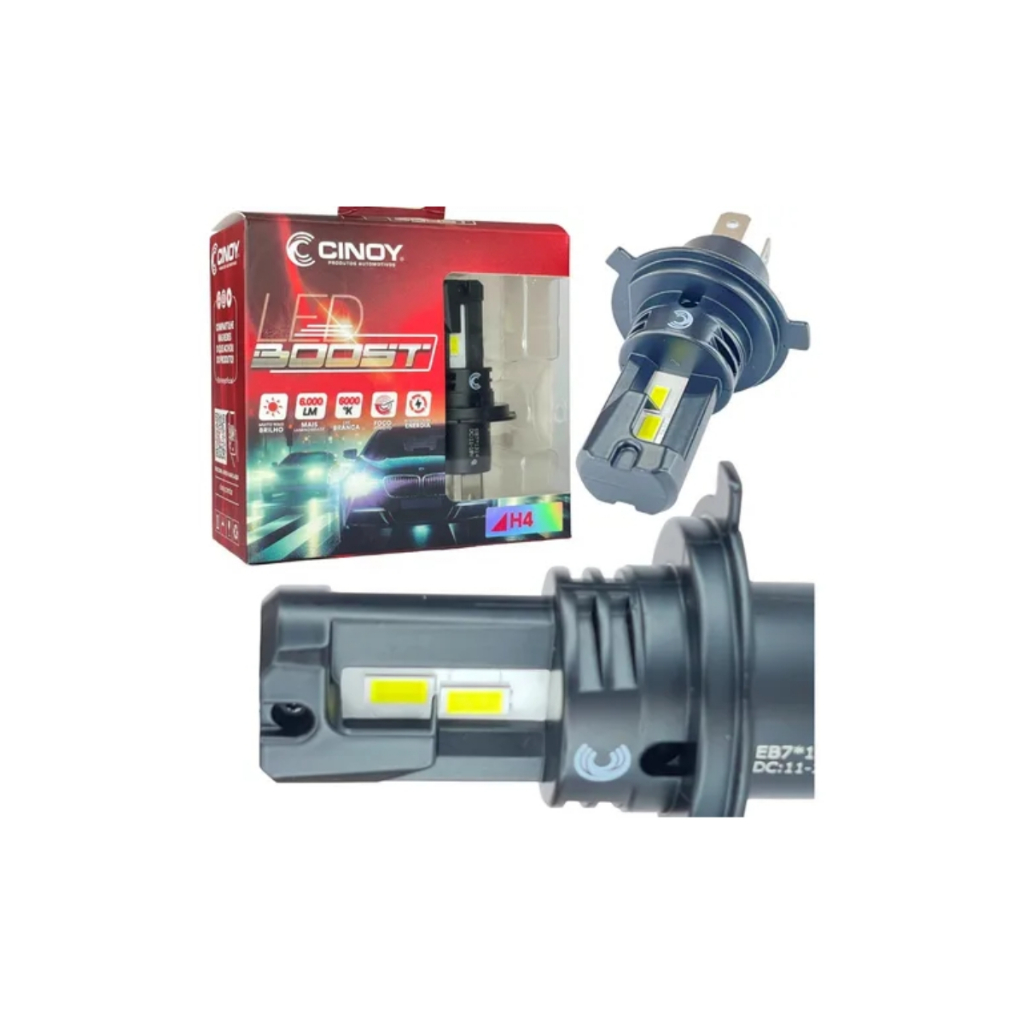 Par Super Led Cinoy Boost 6000k Lumens 6000k H4 30w Ynbsh4 em Oferta na Shopee