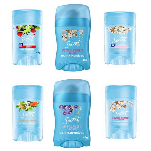 kit desodorante secret 2 unidades 45g em Oferta na Shopee