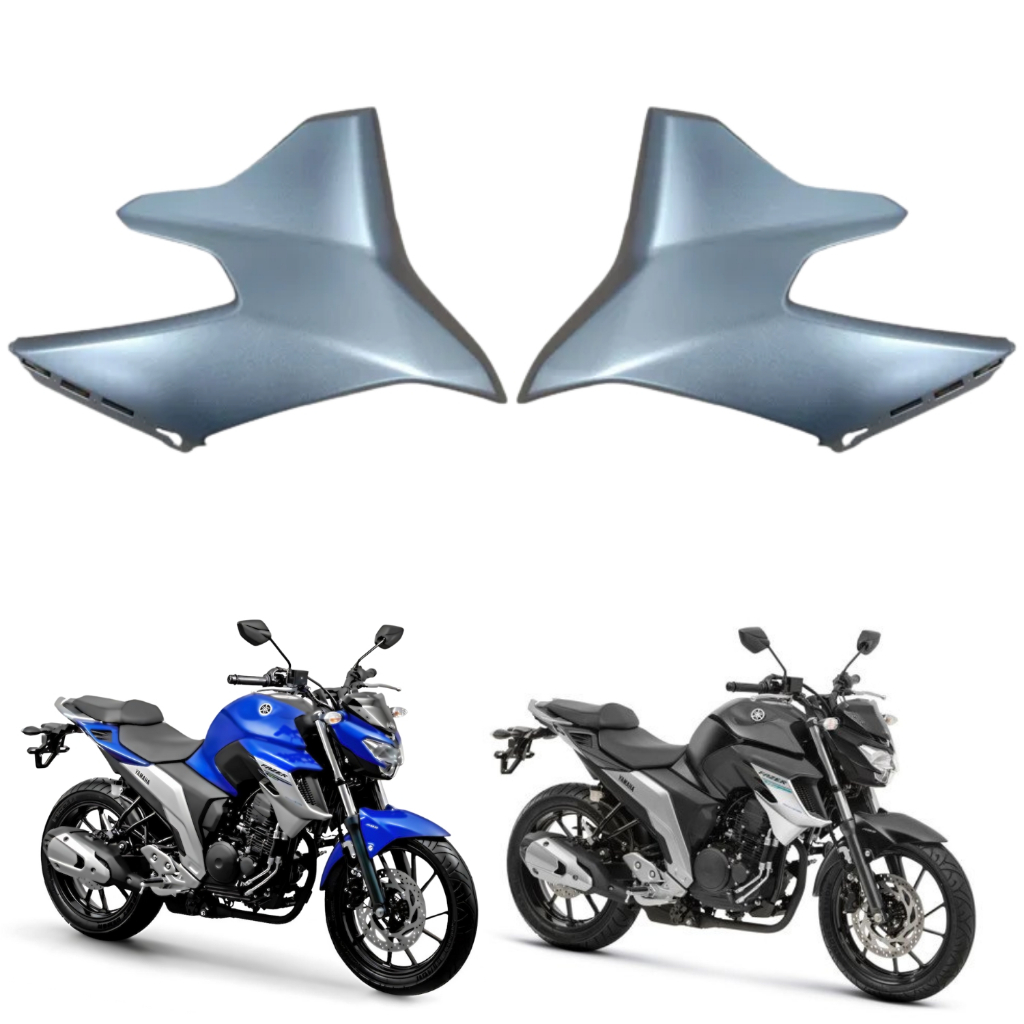 Kit Par Aleta Aba Guia Ar Lateral Ys Fazer 250 Fz25 Prata Original Yamaha 2018 2019 2020 2021