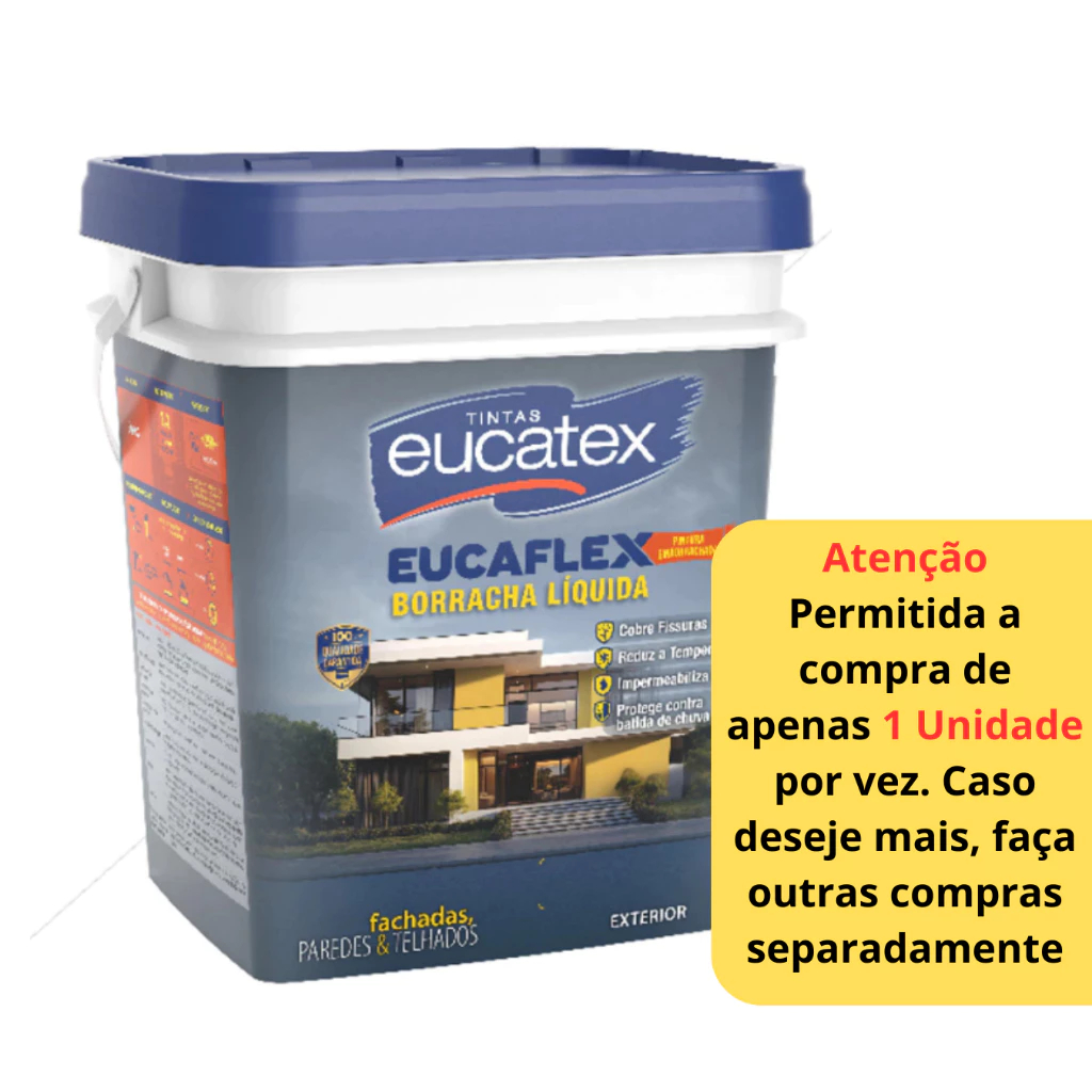 Borracha Líquida Impermeabilizante Eucaflex Bd 20kg em Oferta na Shopee