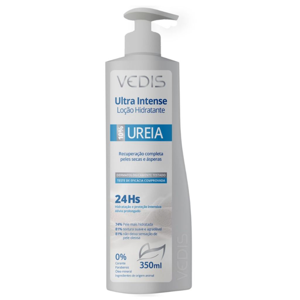 Loção 10% UREIA Ultra Hidratante 24HORAS Vedis 350ml - Pele Seca, Ressecada e Sensível