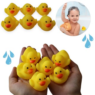 Kit Brinquedo 6 Patinhos De Vinil Pato Para Hora Do Banho Divertido Com Barulho em Oferta na Shopee
