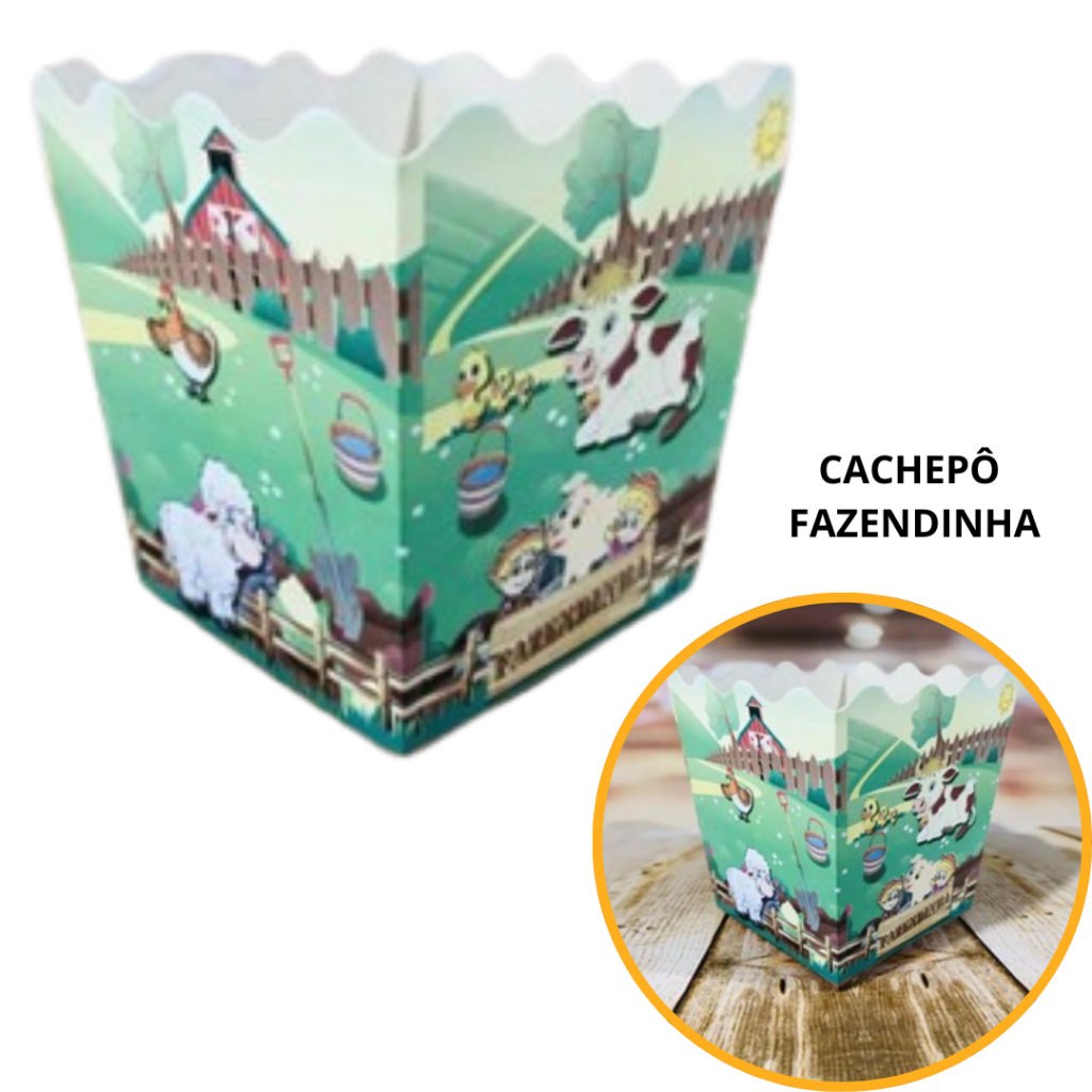 10~60 KIT CACHEPÔ FESTA DECORAÇÃO FAZENDINHA - Home & Living