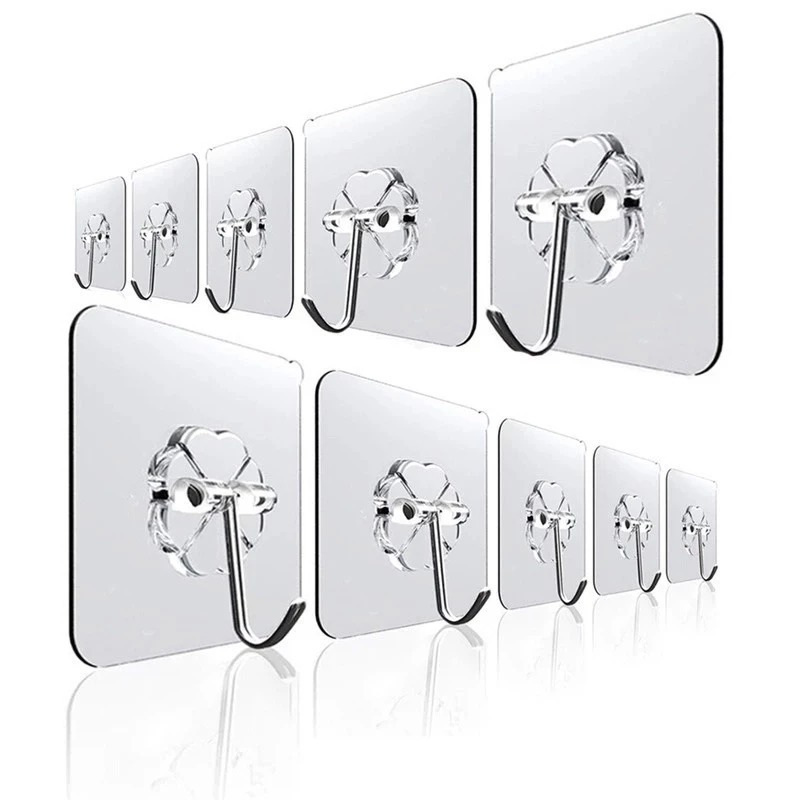 Kit 12/24/36 pçs Ganchos Adesivos Parede Multi Funcional Autocolante Casa Cozinha Quarto Banheiro Organizado em Oferta na Shopee
