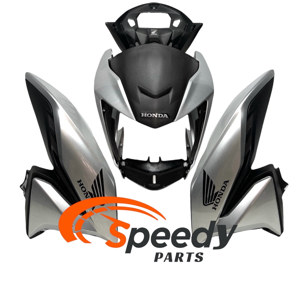 Frente do Farol frontal CG Titan 160 2022/23 Prata Force com Aranha + Par Aba do tanque 2022/23 com Complemento